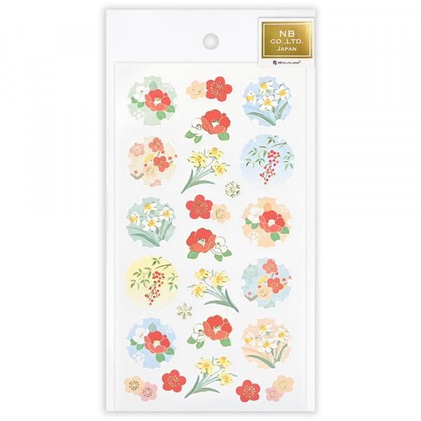 NB Large Pearl Stickers - Yukiwa and Winter Flowers