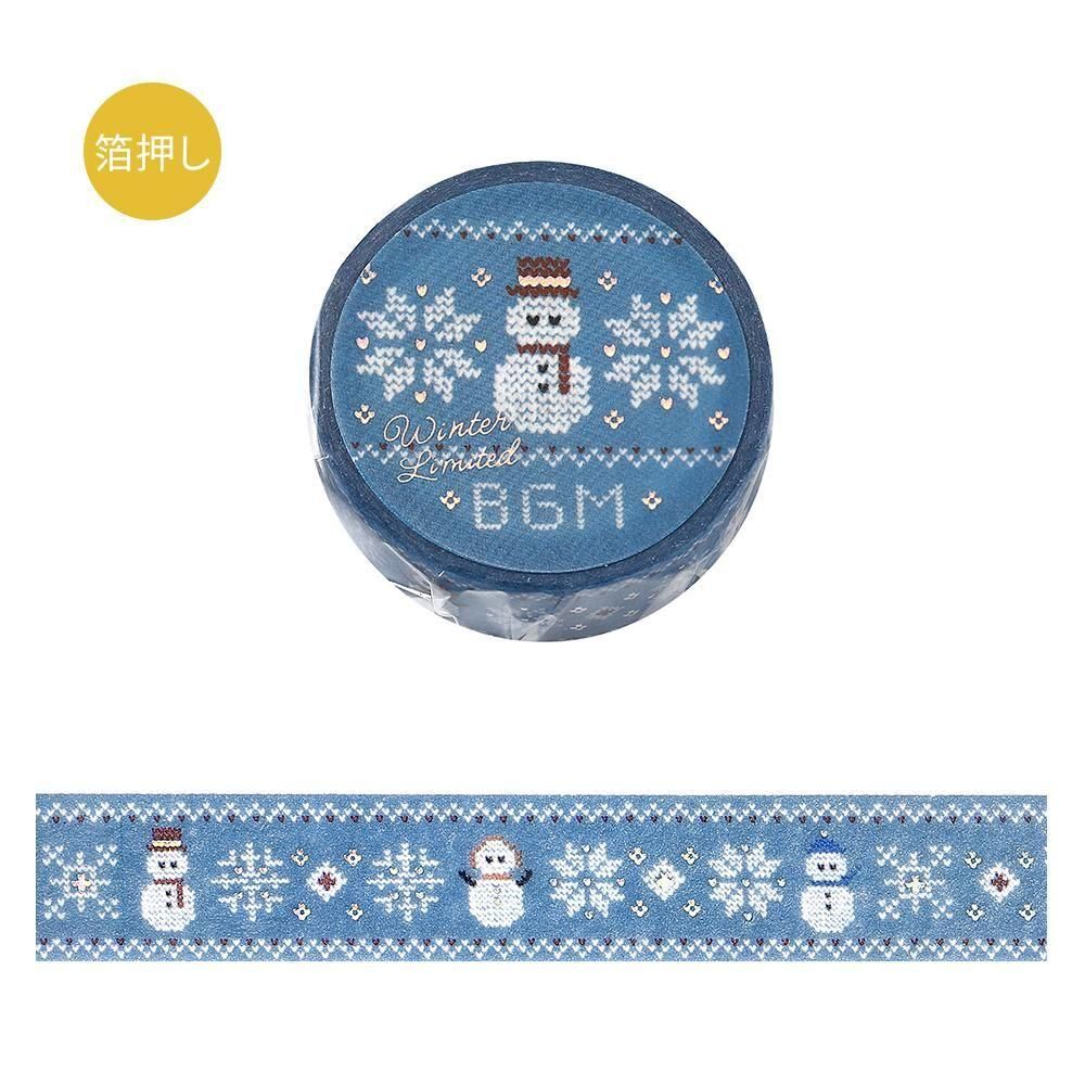 BGM Washi Tape - Winter Limited - Knitted Snowman (Limited Edition)