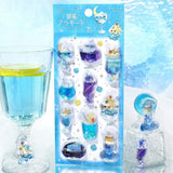 BGM Water Stickers - Cafe A La Mode - Shiny Blue