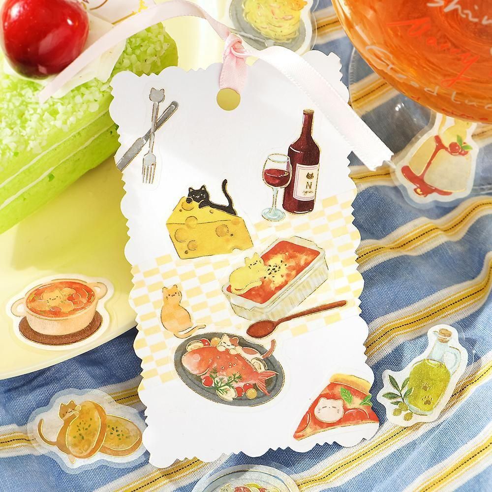 BGM Flake Stickers - Let's Eat, Meow! - Italinyan