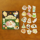 BGM Flake Stickers - Let's Eat, Meow! - Nyan Cafe