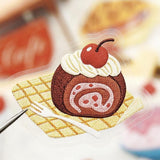 BGM Clear Flake Stickers - Cafe A La Mode Embroidery Book - Red
