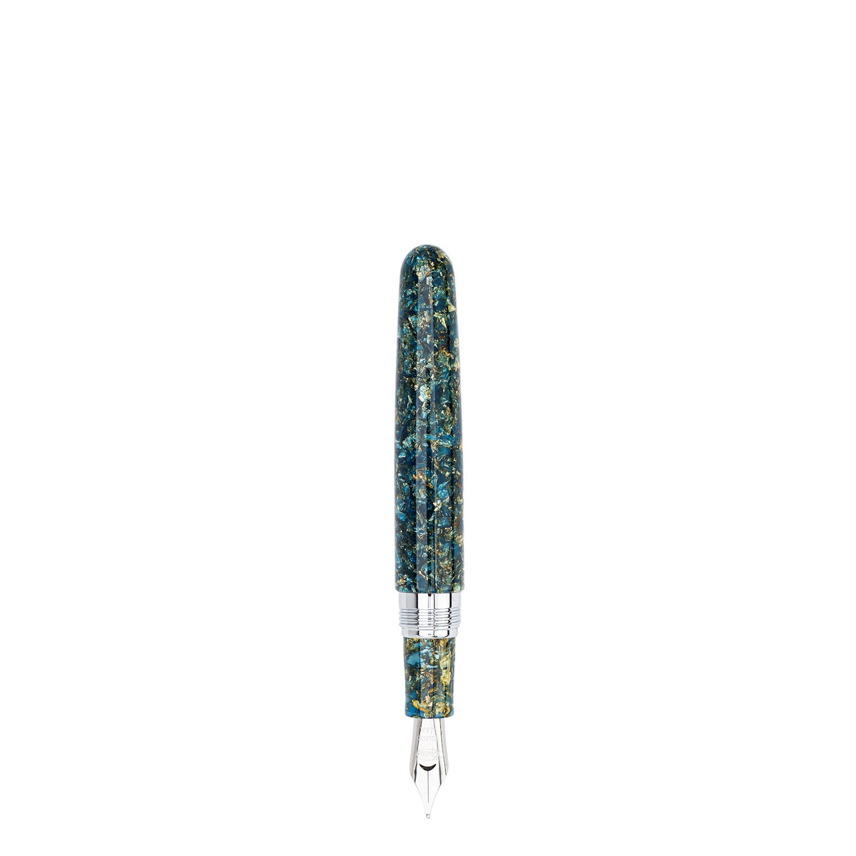 Conklin 1898 Solaris Fountain Pen - Blue w/ Chrome Trim