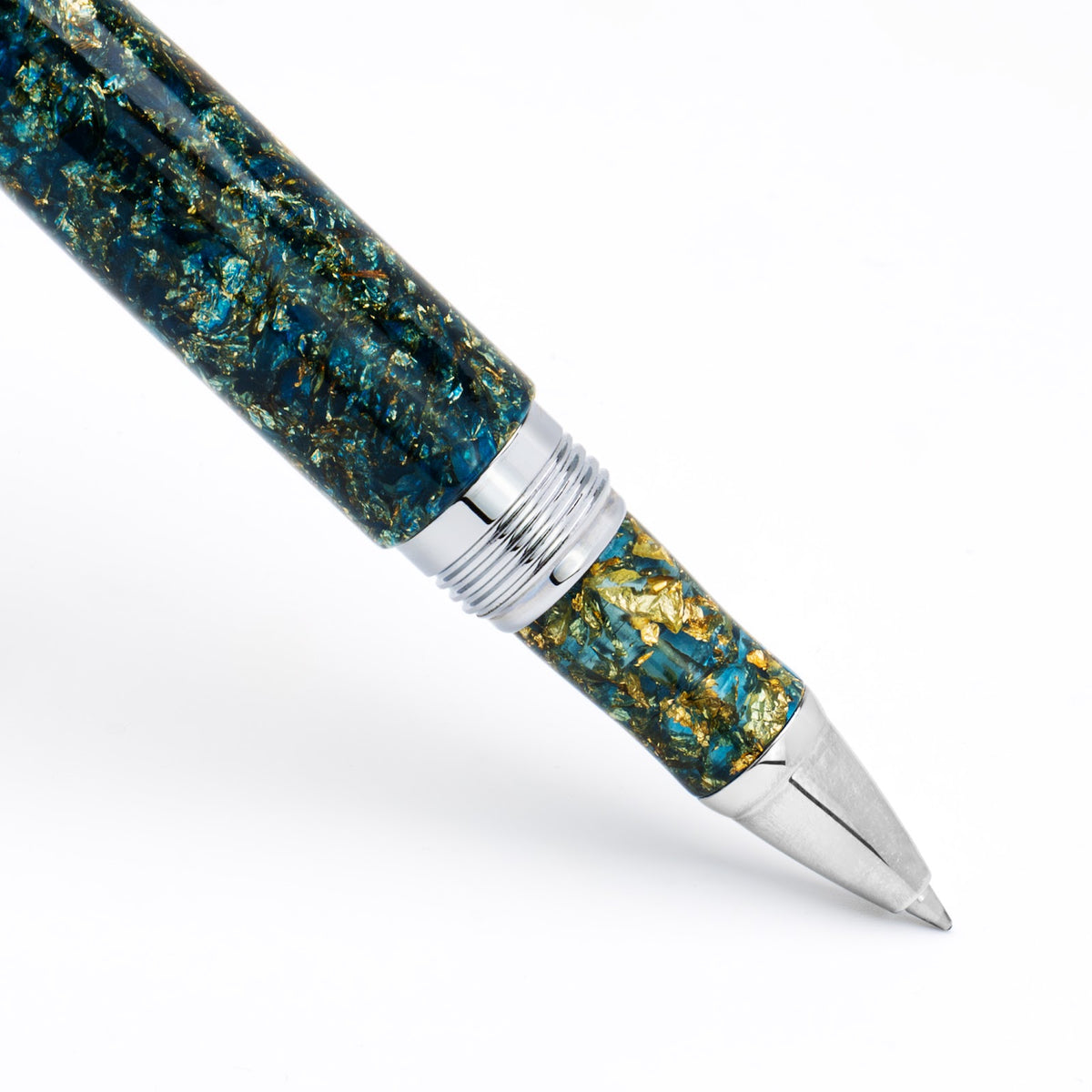 Conklin 1898 Solaris Rollerball Pen - Blue w/ Chrome Trim