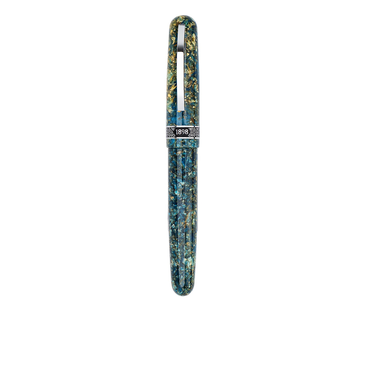 Conklin 1898 Solaris Fountain Pen - Blue w/ Chrome Trim