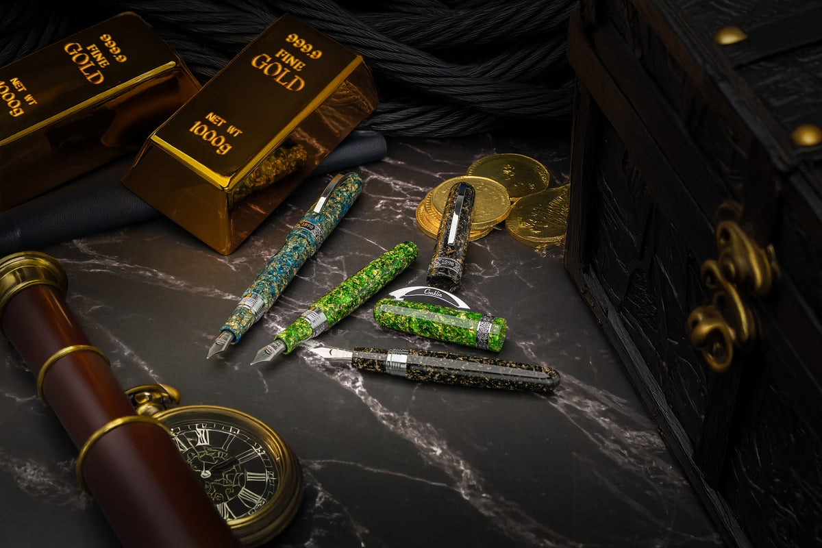 Conklin 1898 Solaris Rollerball Pen - Green w/ Chrome Trim