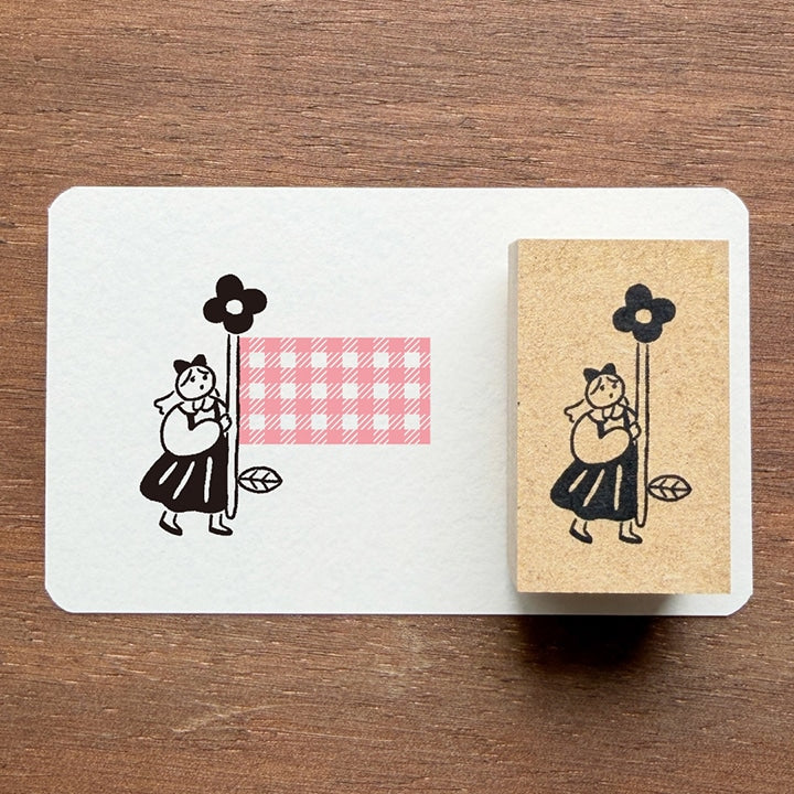 Stamp Marché Labetomo Stamp - Girl Flag