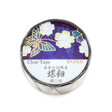 Kamiiso Clear Tape - Raden - Butterflies & Cherry Blossoms (Gold & Silver Foil)