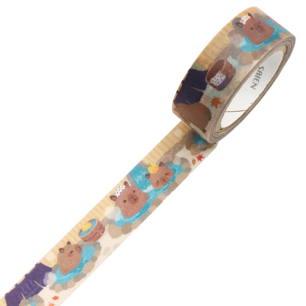 Kamiiso Washi Tape - Capybara Hot Springs