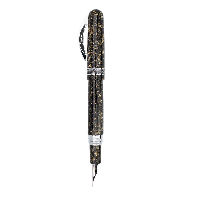 Conklin 1898 Solaris Fountain Pen - Black w/ Chrome Trim