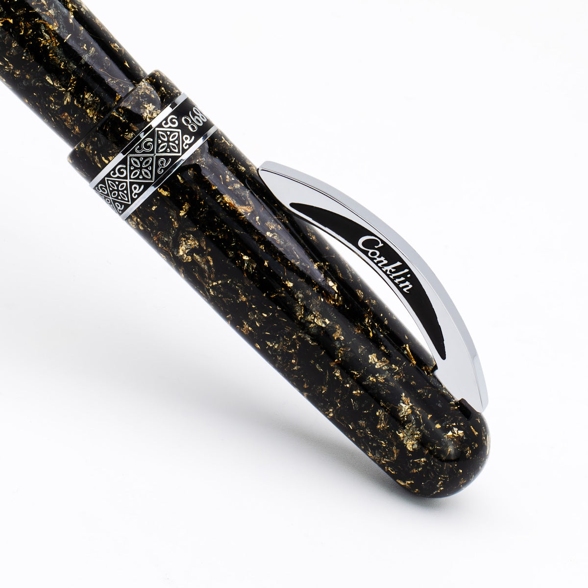 Conklin 1898 Solaris Rollerball Pen - Black w/ Chrome Trim