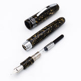 Conklin 1898 Solaris Fountain Pen - Black w/ Chrome Trim