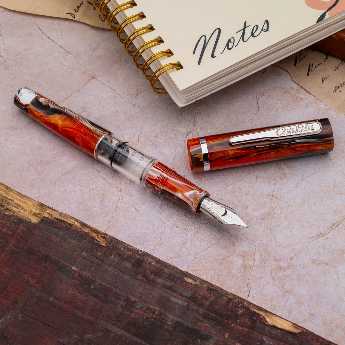 Conklin Word Gauge Fountain Pen - Flames of the Abyss