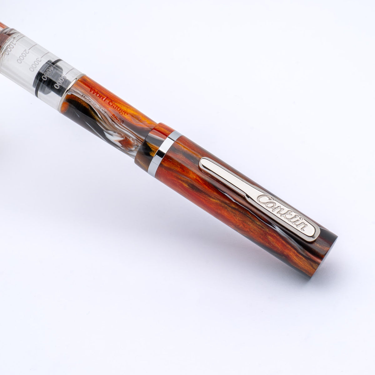 Conklin Word Gauge Fountain Pen - Flames of the Abyss