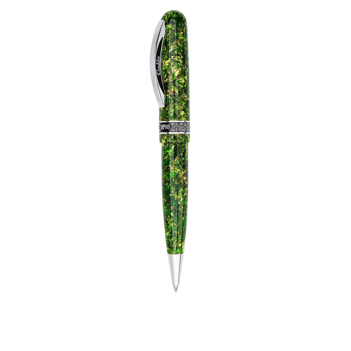 Conklin 1898 Solaris Ballpoint Pen - Green w/ Chrome Trim