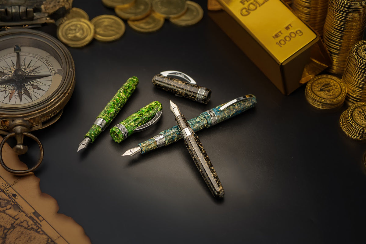 Conklin 1898 Solaris Rollerball Pen - Green w/ Chrome Trim