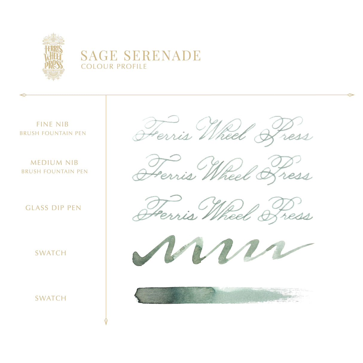 Ferris Wheel Press - Sage Serenade  - 38ml Bottled Ink
