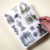 Atlas Stationers - CoraCreaCrafts Sticker Sheet - Gothic Gardens - Stickers - Image 3