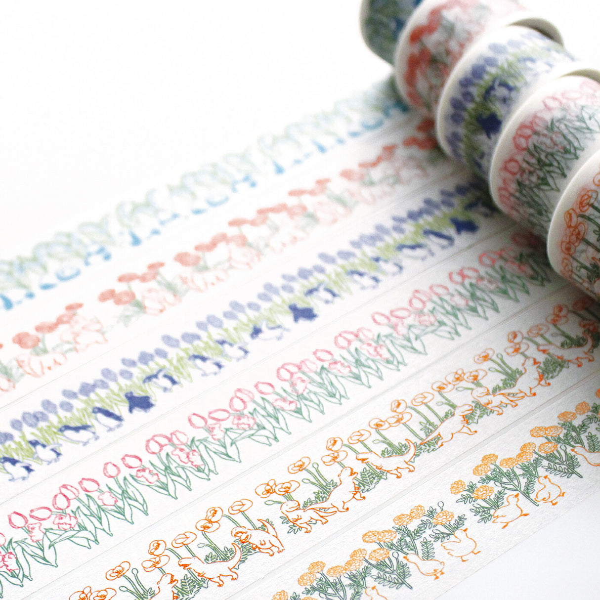 EL COMMUN Petit et Grand Masking Tape - Dinosaur