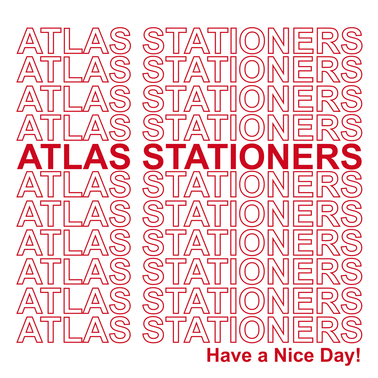 Atlas Stationers Sticker - Grocery Bag