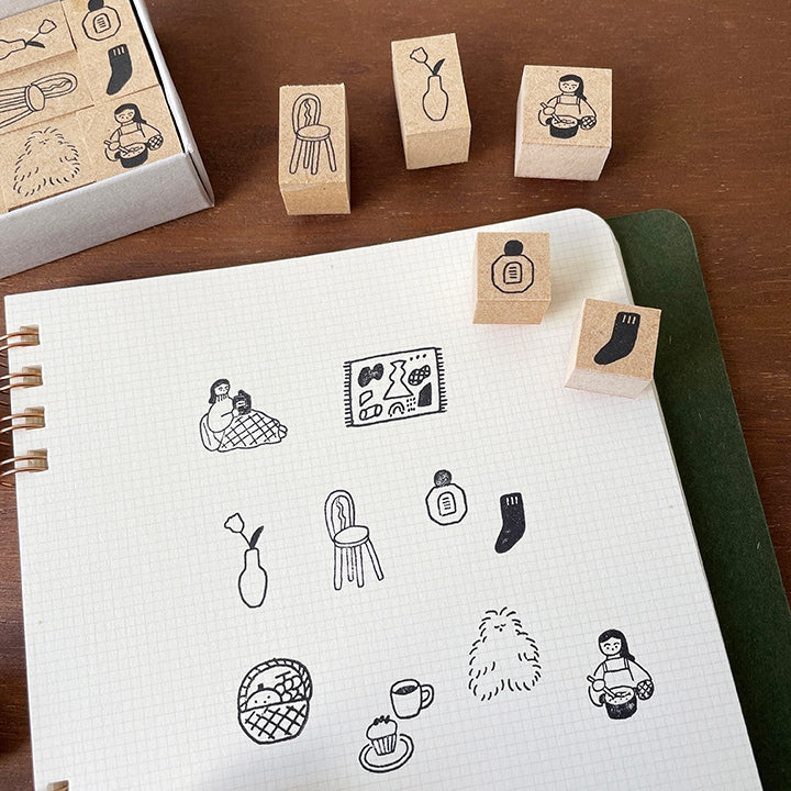 Stamp Marché x Isono Kei Time at Home Stamps