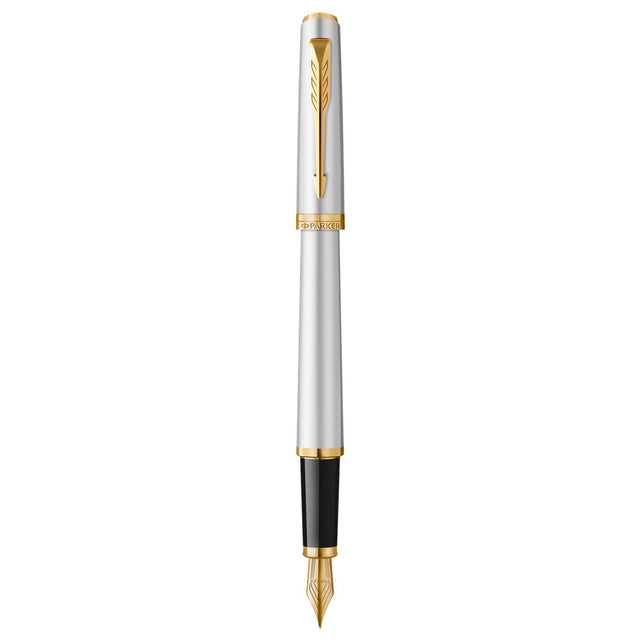 Parker Meridian Fountain Pen - Chrome with Gold Trim