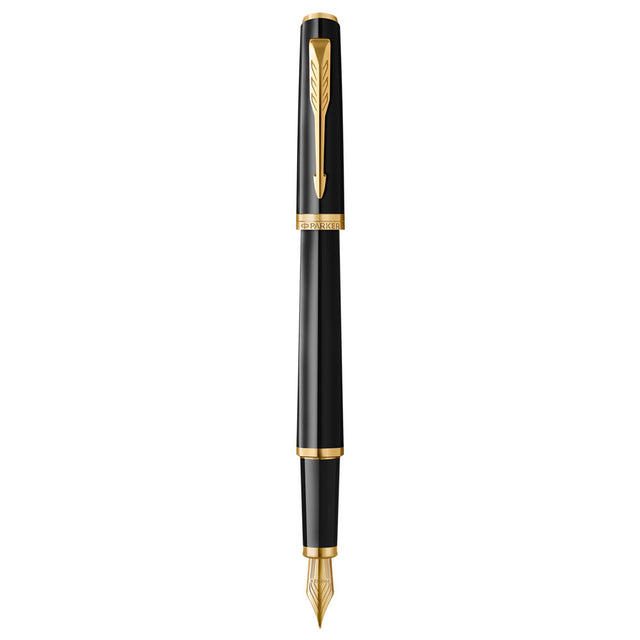 Parker Meridian Fountain Pen - Black with Gold Trim