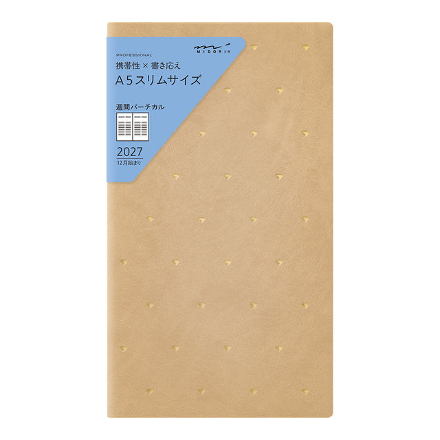 Midori Professional Diary A5 Slim Weekly Vertical - Diamond