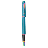 Parker Meridian Fountain Pen - Teal with Rainbow Trim