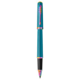 Parker Meridian Rollerball Pen - Teal with Rainbow Trim