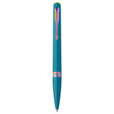 Parker Meridian Ballpoint Pen - Teal with Rainbow Trim