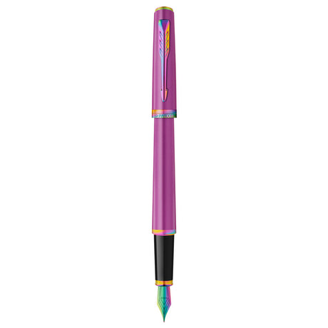 Parker Meridian Fountain Pen - Grape with Rainbow Trim