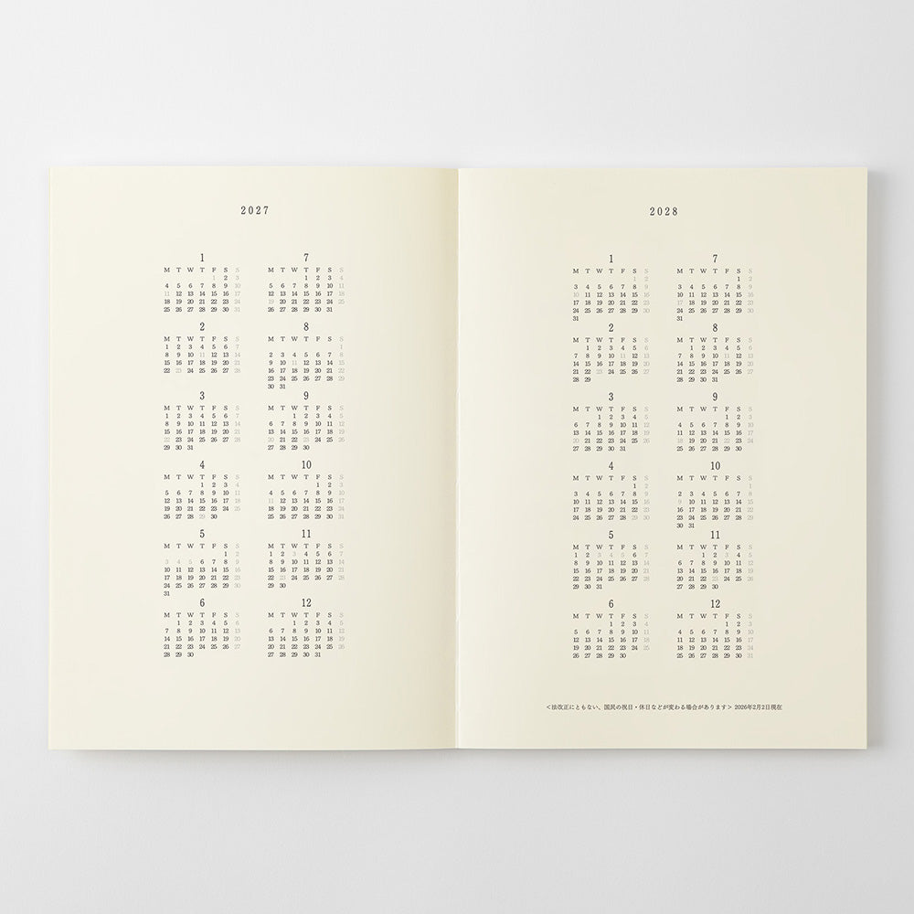 Midori MD Notebook Diary - A4 Thin