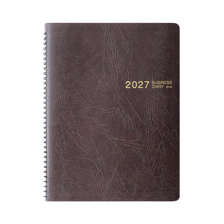 Midori Business Diary A5 Monthly Ring - Brown
