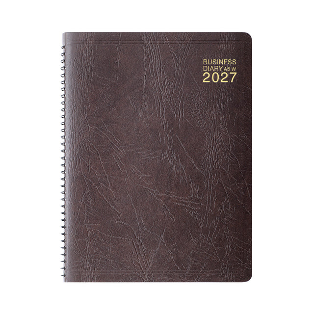 Midori Business Diary A5 Weekly Ring - Brown