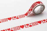 MT Washi Tape - Heart Red
