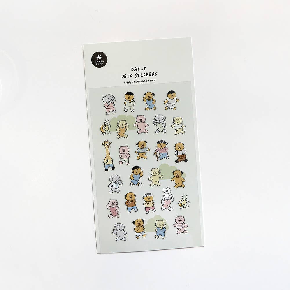 Suatelier Design Stickers - Everybody run!