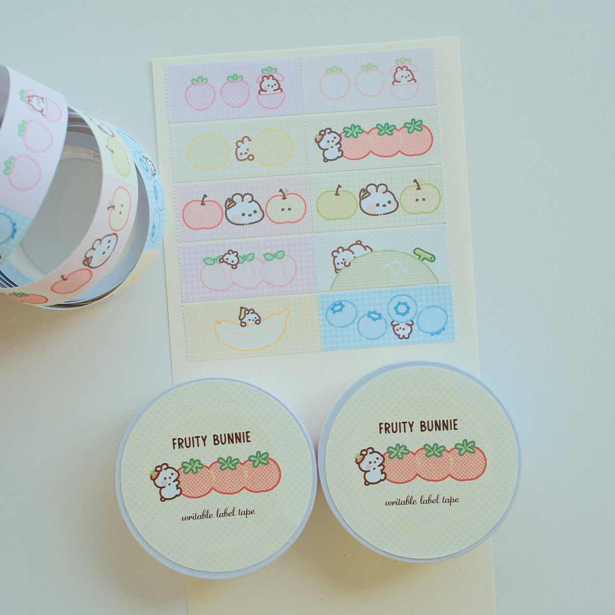 2jingis2jing Fruity Bunnie Writable Tape Roll