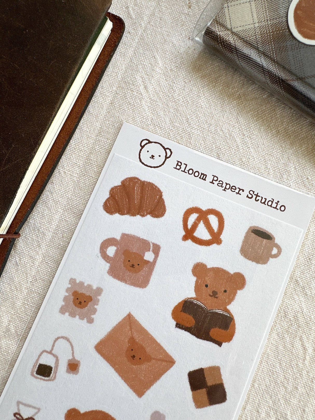 Bloom Paper Studio Cute Tea Planner Stickers