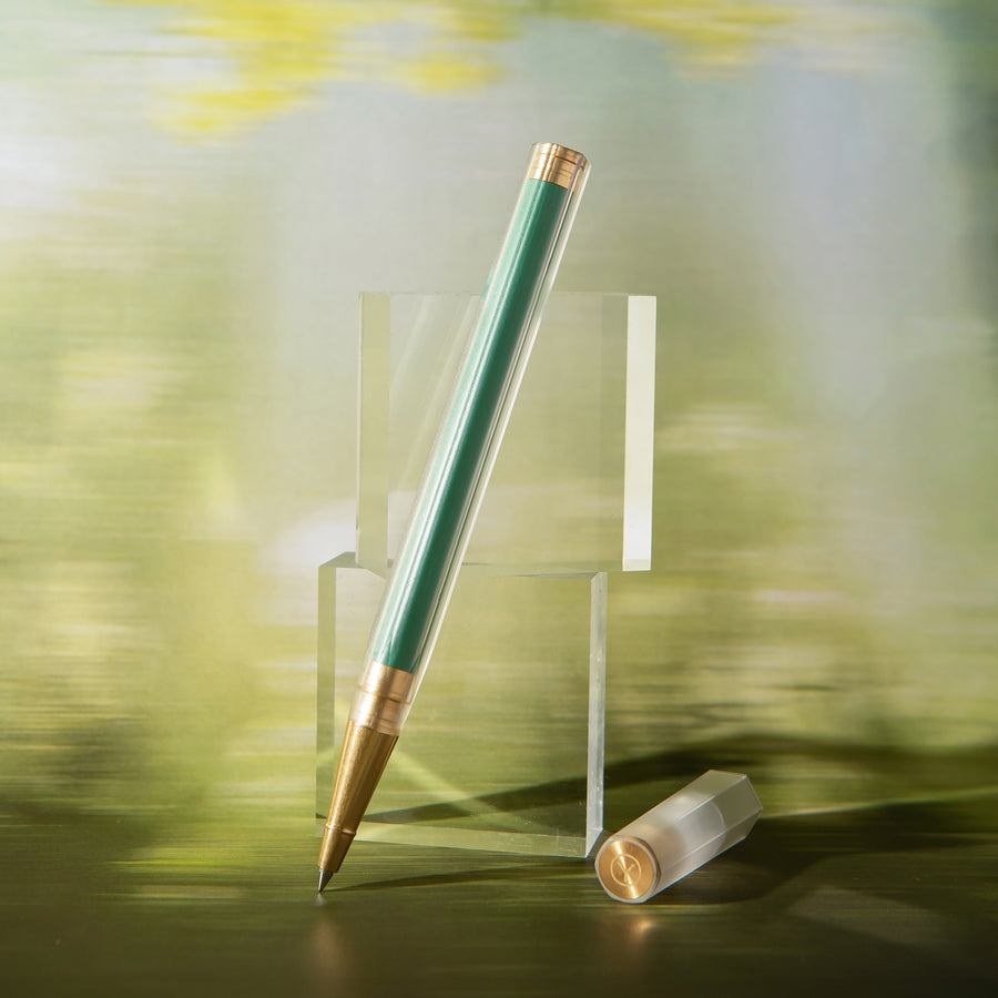 YStudio Glamour Evolve Elemental Rollerball Pen - Clear Green