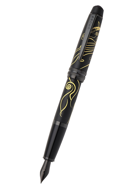 Cross Bailey Fountain Pen - Zodiac Year of the Horse Matte Black Lacquer