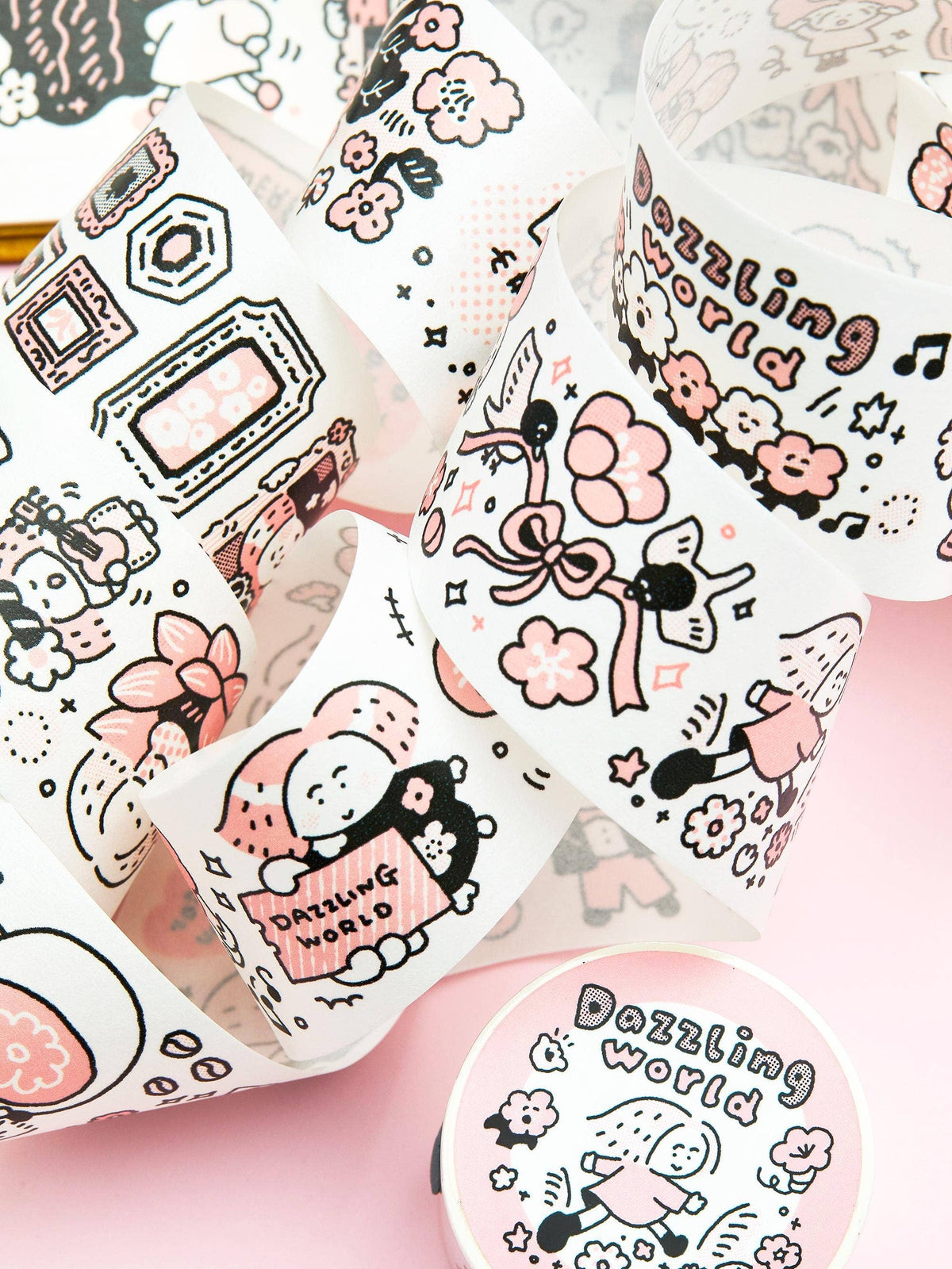 RiN! Studio Dazzling World Pink Washi Tape