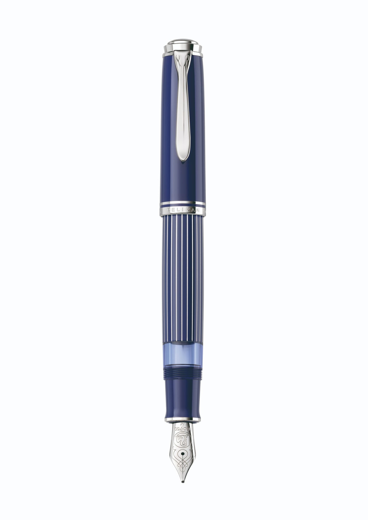Pelikan Souveran M815 Fountain Pen - Metal Striped Blue (Special Edition)