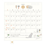 Midori Ring Calendar S - Cat