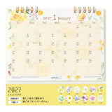 Midori Ring Calendar M - Country Time Flower