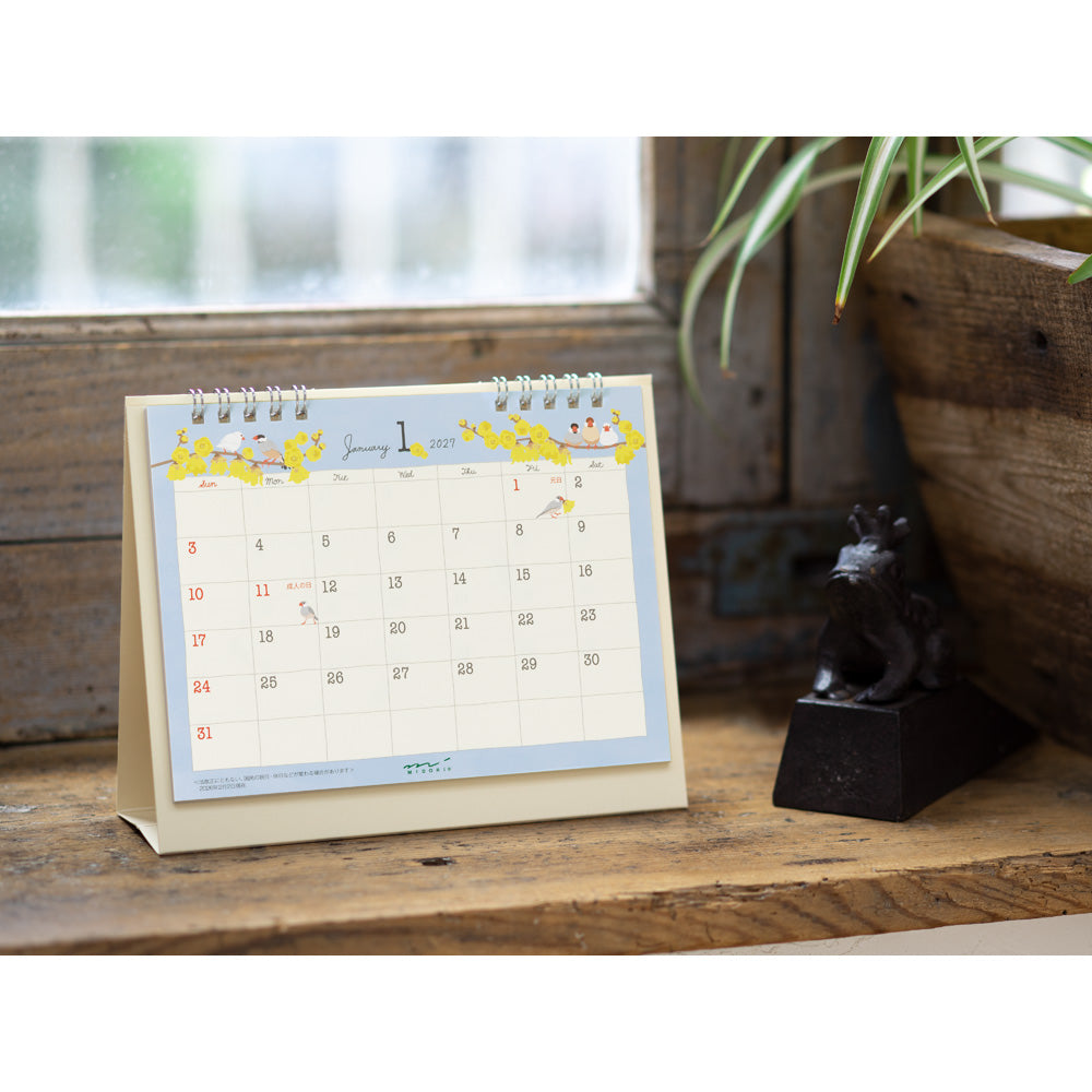 Midori Ring Calendar M - Bird