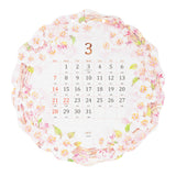 Midori Round Wall Calendar - Country Time Wreath