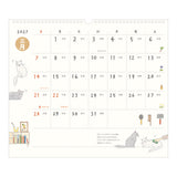 Midori Wall Calendar L - Cat