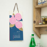 Midori Echizen Washi Wall Calendar S - Flower