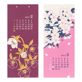 Midori Echizen Washi Wall Calendar L - Flower